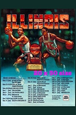 Item.B.97.​1984-85 Illinois Basketball Poster REPRINT (20" x 30")