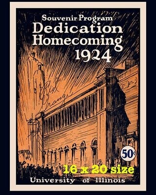 Item.C.172.​​1924 Memorial Stadium Dedication Program Cover REPRINT (16" x 20")