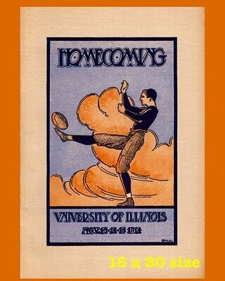 Item.C.211.​1914 Illinois Homecoming Program Cover REPRINT (16" x 20")