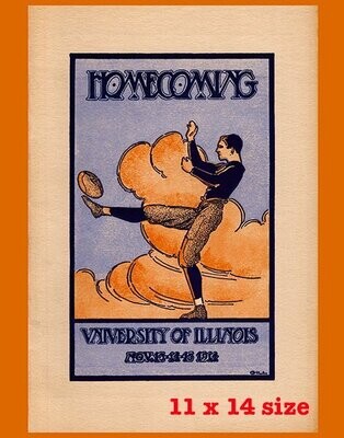 Item.C.210.​1914 Illinois Homecoming Program Cover REPRINT (11" x 14")