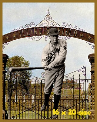Item.C.250.​Red Grange Baseball Poster PRINT (16