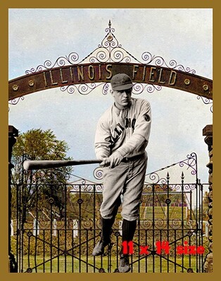 Item.C.249.Red Grange Baseball Poster PRINT (11