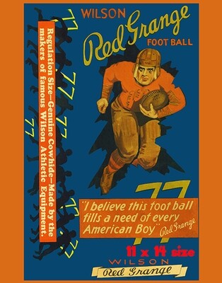 Item.C.261.Red Grange Football Box Poster (11