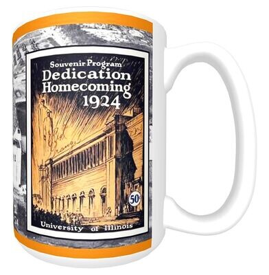 Item.X.11.​15-Ounce Ceramic Mug featuring the 1924 Memorial Stadium Dedication Game Program Cover