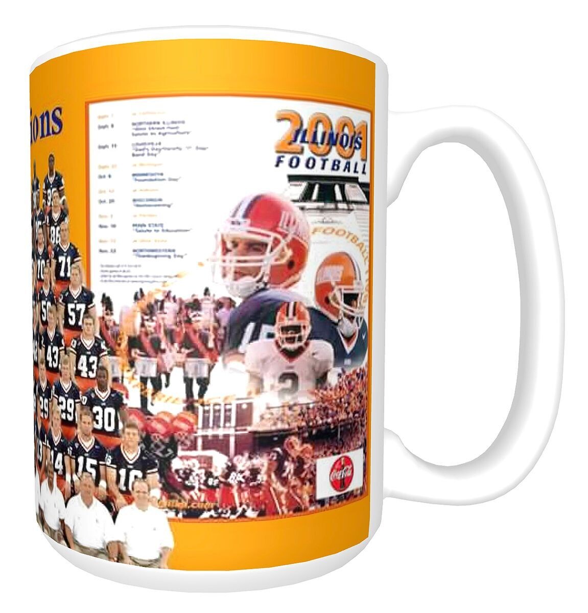 Item.X.12.​15-Ounce Ceramic Mug featuring the 2001 Illini Football Team