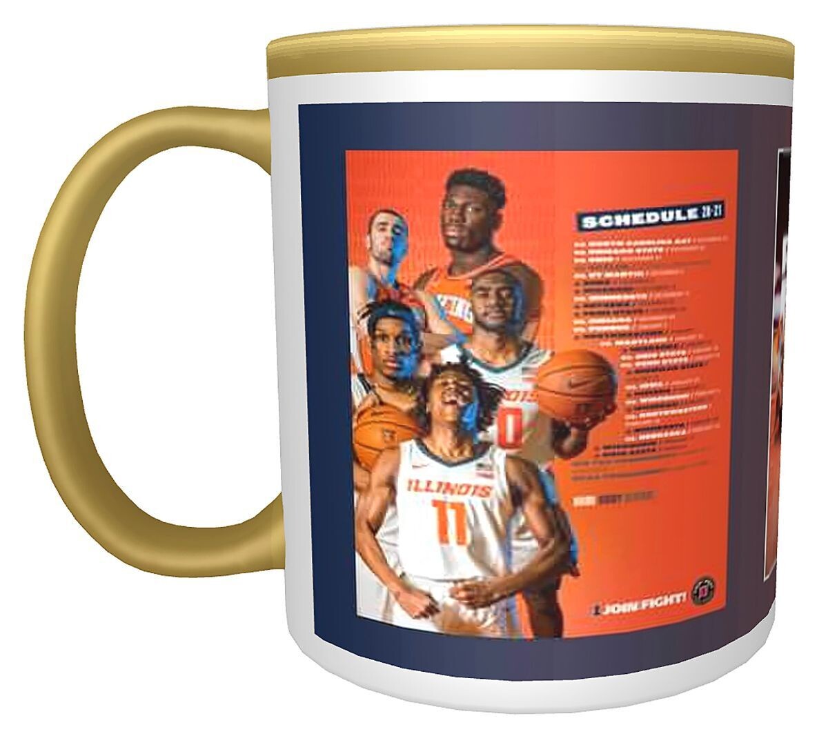 Item.X.24.​15-Ounce Ceramic Mug featuring the 2020-2021 Illini Basketball Team