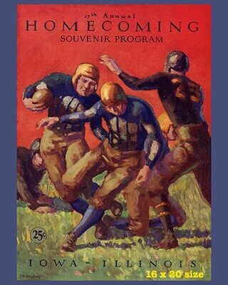 Item.C.304.​1926 Illinois Football Homecoming Program Cover REPRINT (16" x 20")