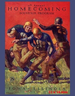 Item.C.303.​1926 Illinois Football Homecoming Program Cover REPRINT (11" x 14")