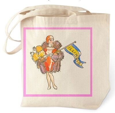 Item.X.26.​Illini Flapper Girl Cotton Tote Bag (15