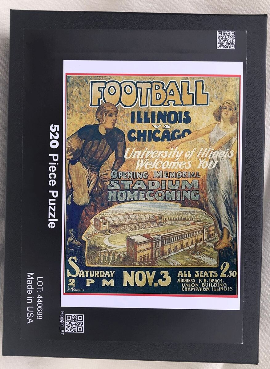 Item.X.45.​520-Piece Puzzle of 1923 Memorial Stadium Poster (16x20)