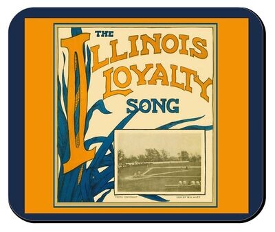 Item.X.54.​Illini Rectangular Mousepad - featuring "Illinois Loyalty" (7.75" x 9.25")