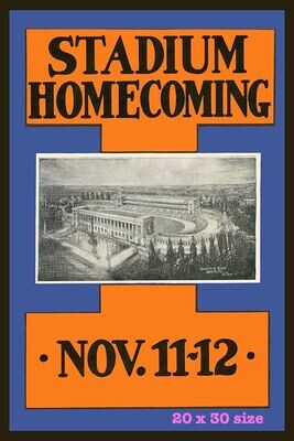 Item.C.425.​1921 Illinois Football Homecoming Program Cover REPRINT (20" x 30")