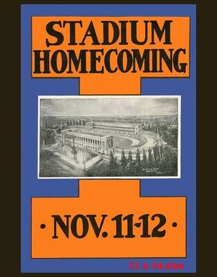 Item.C.423.​1921 Illinois Football Homecoming Program Cover REPRINT (11" x 14")