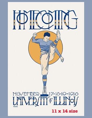 Item.C.452.1916 Illinois Football Homecoming Program Cover REPRINT (11" x 14")