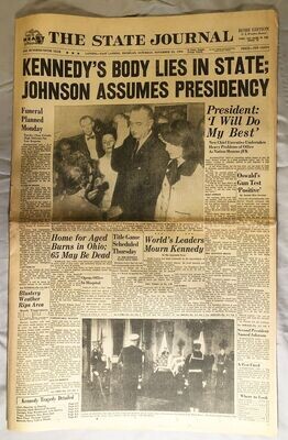 Item.L.25.JFK assassination newspaper - Lansing State Journal (Nov. 23, 1963)