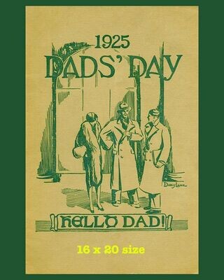 Item.C.480.​1925 "Dad's Day" Football Program Cover REPRINT (16" x 20")​