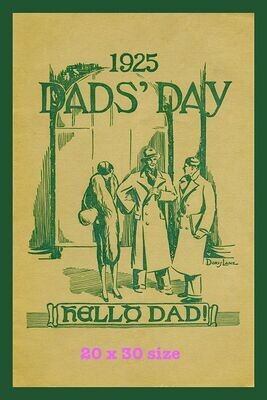 Item.C.481.​1925 "Dad's Day" Football Program Cover REPRINT (20" x 30")