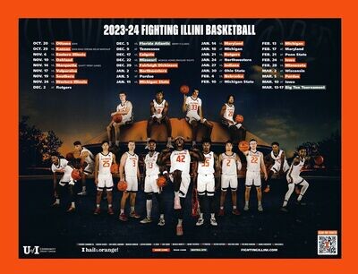Item.B.218.​2023-24 University of Illinois Basketball Poster (original)
