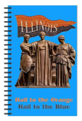 Item.X.111.​5" x 8" Illinois - Alma Mater Notebook