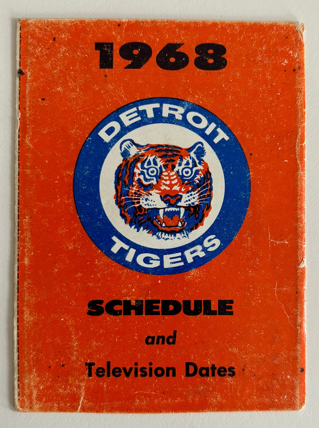 Item.T.61.Detroit Tigers 1968 Schedule (card)