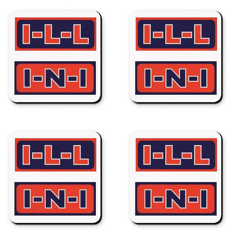 Item.X.125.​Set of Four I-L-L •  I-N-I (Beverage) Coasters