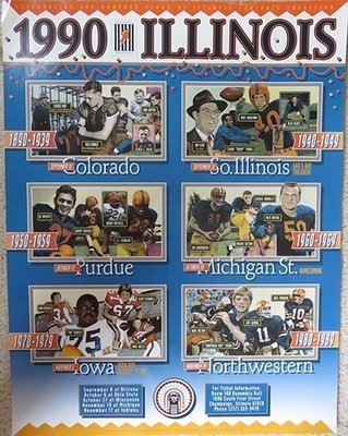 Item.C.21.1990 University of Illinois Centennial Football Poster