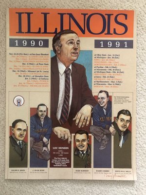Item.B.13.1990-91 University of Illinois Basketball Poster (original)