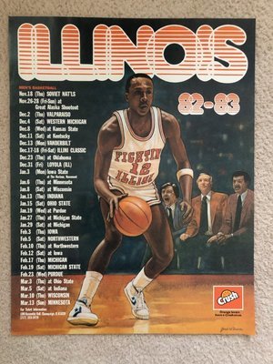 Item.B.05.1982-83 University of Illinois Basketball Poster (original)