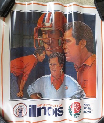 Item.C.13A.1984 University of Illinois Rose Bowl poster (extremely rare)