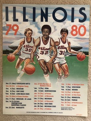 Item.B.02.1979-80 University of Illinois Basketball Poster (original)