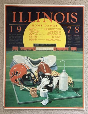 Item.C.07.1978 University of Illinois Football Poster (original)