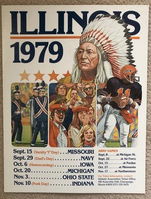 Item.C.08.1979 University of Illinois Football Poster (original)