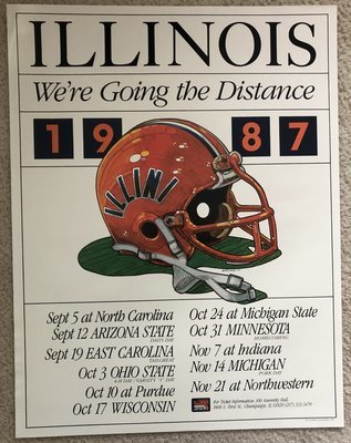Item.C.18.1987 University of Illinois Football Poster (original)