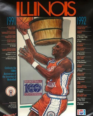 Item.B.14.1991-92 University of Illinois Basketball Poster (original)