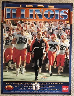 Item.C.23.1992 University of Illinois Football Poster (original)