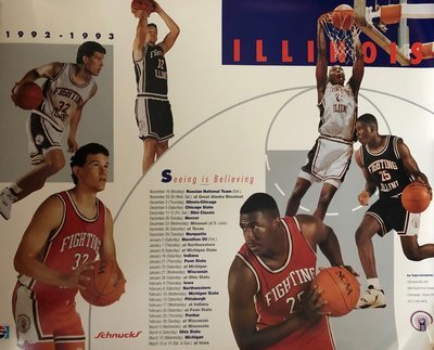 Item.B.15.1992-93 University of Illinois Basketball Poster (original)