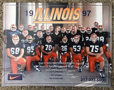 Item.C.28.1997 University of Illinois Football Poster (original)
