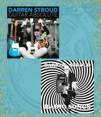 DARREN STROUD / SPACE HOMBRE CDS (Guitar Absolute; Radio Songs // Tales Of An Intergalactic GuitarSlinger; Intergalactic Memoirs; Surfing Through A Black Hole)