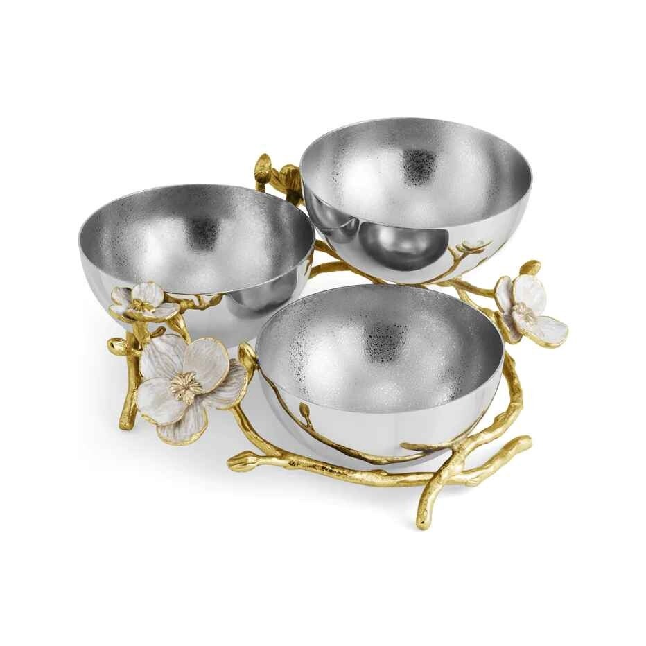 ORCHID TRIPLE BOWL
