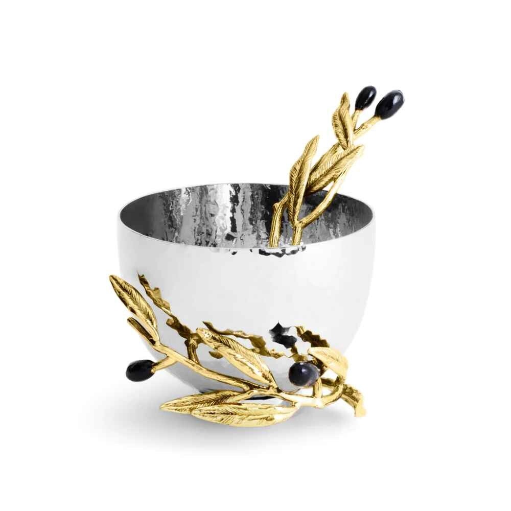 OLIVE BRANCH NUT DISH W/SPOON