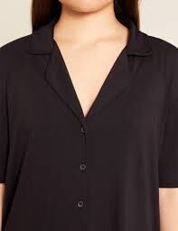 GOODNIGHT SLEEP SHIRT BLACK LG