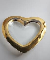 8&quot; HEART BOWL ROMAN ANTIQUE GOLD