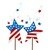 STAR FLAGS WITH SHOOTING STARS