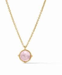 HONEYBEE SOLITAIRE NECKLACE IRIDESCENT ROSE OS