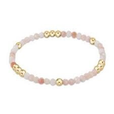 PINK OPAL WORTHY PATTERN 3MM BEAD BRACLET