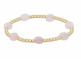 PINK OPAL ADMIRE GOLD 3MM BEAD BRACLET