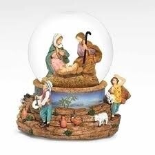 MUSICAL NATIVITY 6.75&quot;H 120MM DOME