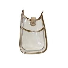 CLEAR GAME DAY BAG GOLD TRIM