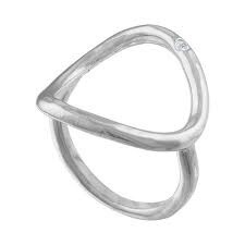 CXC SILVER PLATED RING  MED