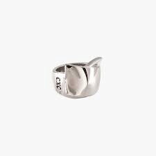 BRASS SILVER PLATED RING A  MEDIUM